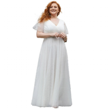 Women's Plus Size Long Evening Dress - Burnt Orange - Dress - 26 - Polyester Chiffon - image 45