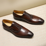 Men's Luxury Genuine Leather Dress Shoe - Black - Men's Formal Shoes - 12 B - Genuine Leather - image 8