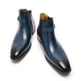 Men's Genuine Leather Formal Dress Boots - Blue - Men's Formal Boots - 12 B - Genuine Leather - image 5