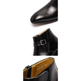 Men's Genuine Leather Formal Dress Boots - Blue - Men's Formal Boots - 12 B - Genuine Leather - image 9