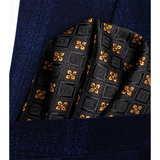 Funki Buys | Neckties | Men's 3 Pcs Brown Gold Floral Silk Tie Set