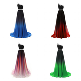 Women's Long Gradient Chiffon Dress - Black/Multi - Dress - 26W - Polyester/Chiffon - image 8