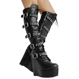 Women's Colorful Custom Platform Boots - Black- LGZ4702 / Boots - 14 B - PU Leather - image 20