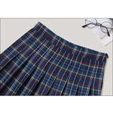 Women's Short Pleated Plaid Skirts A-line - Red - 888 / Plaid Mini Skirt - XXL - Polyester - image 9