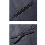Men's High Quality 3 Pcs Formal Dress Suit - Grey - 1 / 3 Pcs Suit - M (EUR XXS) - Polyester - image 24