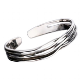 Men's Women's Nordic Layered Bracelet - Silver - AL6134 - Adjustable - Alloy/Silver Plated - image 1