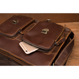Messenger Bags Men's Leather Laptop Bag - Brown - Men's Bag - Large - Genuine Leather - image 24