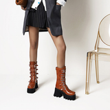 Women's Chunky Mid-Calf Buckle Boot - Black - Buckle Boots - 43 B - PU Leather - image 20