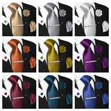 Funki Buys | Neckties | Men's 5 Pcs Luxury Ridged Silk Tie Sets