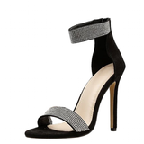 Women's Designer Bling Shimmer Sandals - Apricot - Stiletto Sandals - 43 B - PU Leather - image 5