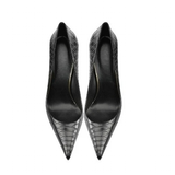 Women's Red Sole Buckled Stilettos - Black Buckled - 1 / 12cm Stiletto - 46 B - PU Suede Leather - image 17