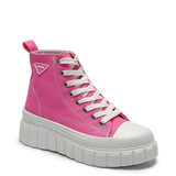 Women's Casual Canvas Lace Up Sneakers - Pink - Canvas Sneaker - 42 B - PU Leather - image 6