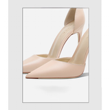 Women's Pointed Toe Matte High Stilettos - Beige - 1 / Matte 12cm - 46 B - Genuine Leather - image 15