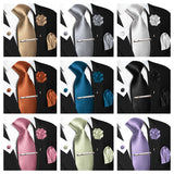 Funki Buys | Neckties | Men's 5 Pcs Luxury Ridged Silk Tie Sets