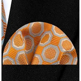 Funki Buys | Neckties | Men's 3 Pcs Gold Gray Geometirc Tie Set