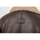 Men's Faux Leather Fleece Bomber Jacket - Black - Men's Jacket - 6XL - Genuine Leather - image 32
