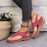 Women's Summer Slip On Sandals - Black - Slip On Sandals - 43 B - PU Leather - image 45