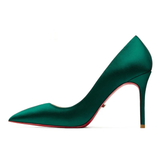 Women's Formal Red Sole Stiletto Pumps - Black - 1 / 12cm Stiletto - 44 B - PU Leather - image 21