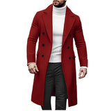 Men's Smart Business Casual Overcoats - Khaki - Jacket - 3XL - Polyester - image 8