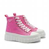 Women's Casual Canvas Lace Up Sneakers - Pink - Canvas Sneaker - 42 B - PU Leather - image 9
