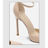 Women's Pointed Toe Matte High Stilettos - Beige - 1 / Matte 12cm - 46 B - Genuine Leather - image 17
