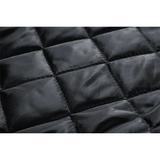 Men's Varsity Stand Collar Bomber Jacket - Black - Bomber Jacket - 4XL - PU Leather - image 13