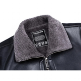 Men's Leather Fleece Lined Short Jackets - Black - Men's Business Jacket - 7XL - Genuine Leather - image 26
