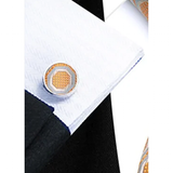Funki Buys | Neckties | Men's 3 Pcs Gold Gray Geometirc Tie Set