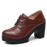 Women's Real Leather Mary Jane Platforms - Red - 3 / 10cm - 10.5 B - Genuine Leather - image 17