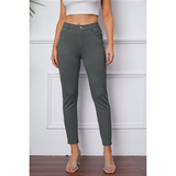 Women's Stretchy 3/4 Cropped Pants - Charcoal - Cropped Pants - 3XL - Polyester - image 32
