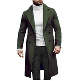 Men's Smart Business Casual Overcoats - Green - Jacket - 3XL - Polyester - image 22
