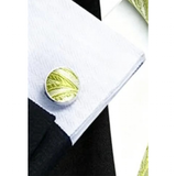 Funki Buys | Neckties | Men's 4 Pcs Lime Paisley Luxury Tie Set