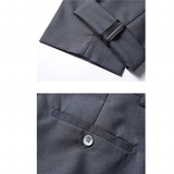 Men's High Quality 3 Pcs Formal Dress Suit - Grey - 1 / 3 Pcs Suit - M (EUR XXS) - Polyester - image 29