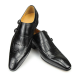 Men's Luxury Leather Formal Dress Shoe - Black - Men's Dress Shoe - 47 B - Genuine Leather - image 13
