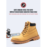 Men's Steel Cap Toe High-Top Work Boots - Black - 48 B - PU Leather - image 9