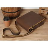 Messenger Bags Men's High Quality Bag - Brown - Messenger Bag - Medium - Genuine Leather - image 24