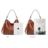 Handbags Women's Leather Shoulder Bag - Brown - Handbag - Medium - Genuine Leather - image 30