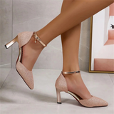 Women's Gold Silver Rose Glitter Shoes - Gold - Formal Sandals - 40 B - PU Leather - image 24