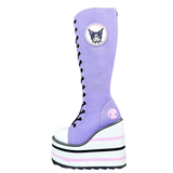 Women's Platform Canvas Wedge Sneakers - Black/White - Platform Sneakers - 46 B - Canvas - image 8