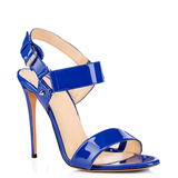 Women's Sexy Leather High Heels Stilettos - Blue - Stilettos - 46 B - PU Leather - image 13