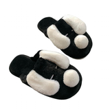 Women's Cute Animal Cartoon Dog Slippers - Black/White - Slippers - XXL - Plush/Rubber - image 12