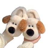Women's Cute Puppy Slippers - Cream - Full Puppy Slippers - 34-35 - Plush - image 2
