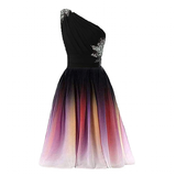 Women's Gradient Chiffon Cocktail Dress - Black/Multi - Dress - 26W - Polyester/Chiffon - image 1