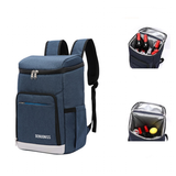 Thermal Insulated Food Drink Backpack - Gray - Camouflage / Cooler - L - Oxford Nylon - image 1