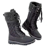 Women's Plush Mid-Calf Lace Up Flat Boots - Purple - Mid Calf Boots - 43 B - Plush - image 14