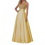 Women's Satin Sequin Evening Dress - Rose Gold - Evening Dress - US22 - Satin/Sequin - image 39