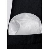 Funki Buys | Neckties | Men's 3 Pcs White Floral Wedding Tie Set