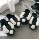 Women's Cartoon Pet Slippers - White/Black - Dog Slippers - 45 B - Plush - image 19