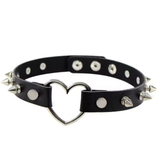 Women's Heart Choker Cosplay Collars - Black - Heart Choker - Medium - PU Leather - image 25
