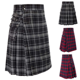 Men's Modern Highland Tartan Kilts Gothic - Red - Kilt - 5XL - Polyester - image 25